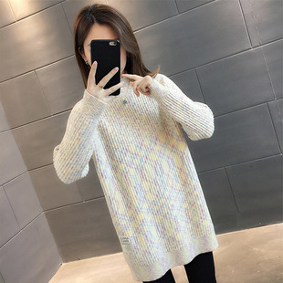 中长款毛衣女2025秋冬半高领小个子遮屁股配大衣针织打底衫洋气裙