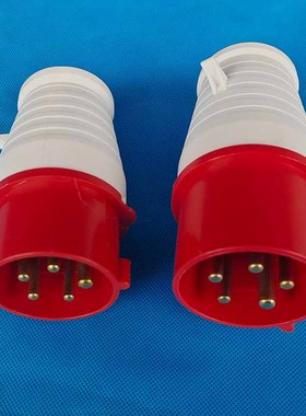 注塑机32A5芯插头干燥机烘箱电源插头插座模温机16A5芯插头插座