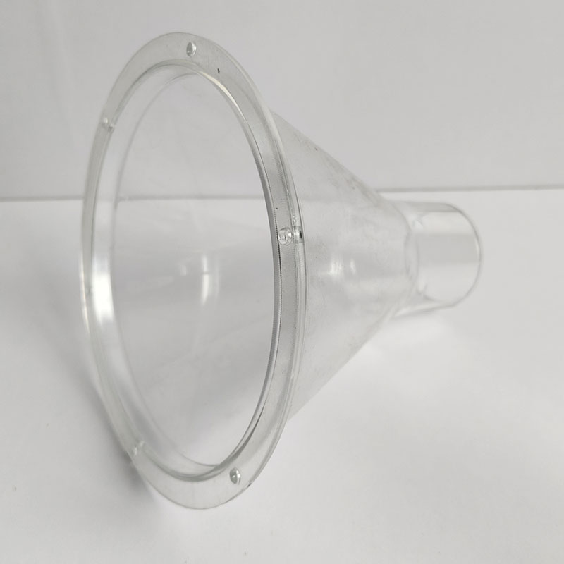 分流器底部椎体粉碎机透明分离器PC配件机底座回收透明下料分流器