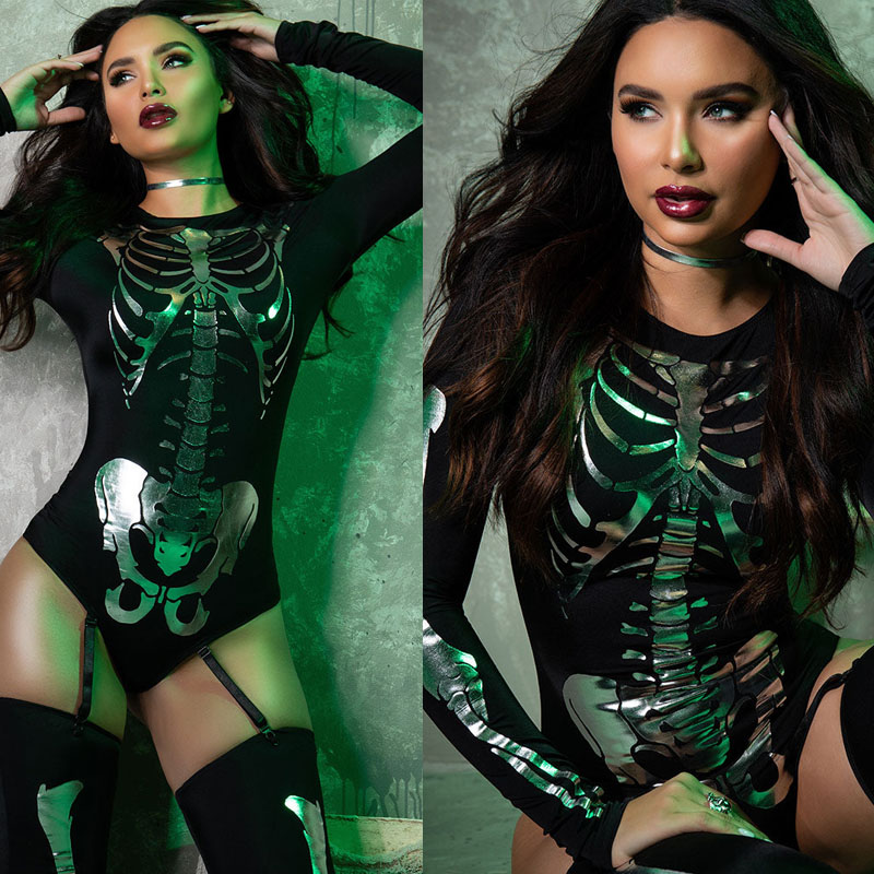 万圣节服装女大人骷髅头cos巫婆女巫服装化妆舞会僵尸鬼新娘衣服