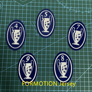 欧洲联赛杯章45689次章卫冕章老款欧冠章 绒章球队通用