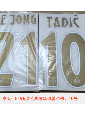 18-19阿贾克斯号码烫画印 21号球星 10号球星贴印