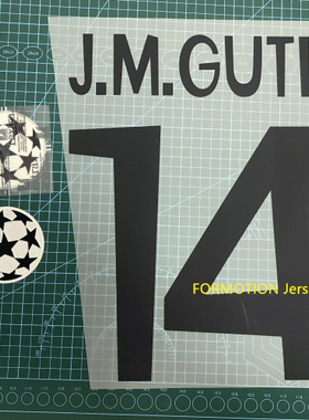 皇马99-00主场印字号 热转印球星号欧冠章 劳尔14号古蒂 烫画