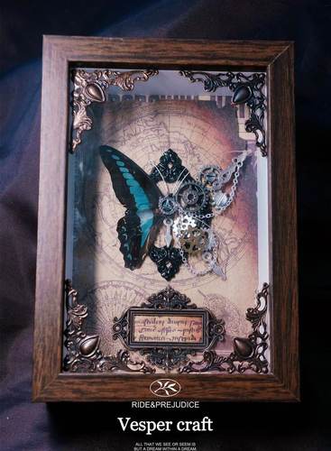 原创机械蝴蝶标本蒸汽朋克风礼物