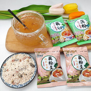 营养代餐红枣藕粉美粥食客桂花莲子藕粉袋装即食营养早餐冲饮品