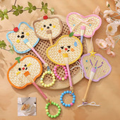 彩色复古纯手工编织芭蕉扇便携老式 饰挂件 夏天拍照道具装