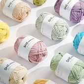 闲惠居家2mm空心棉纯棉纱线圆股纱钩针棉线钩织毛线钩包包专用线