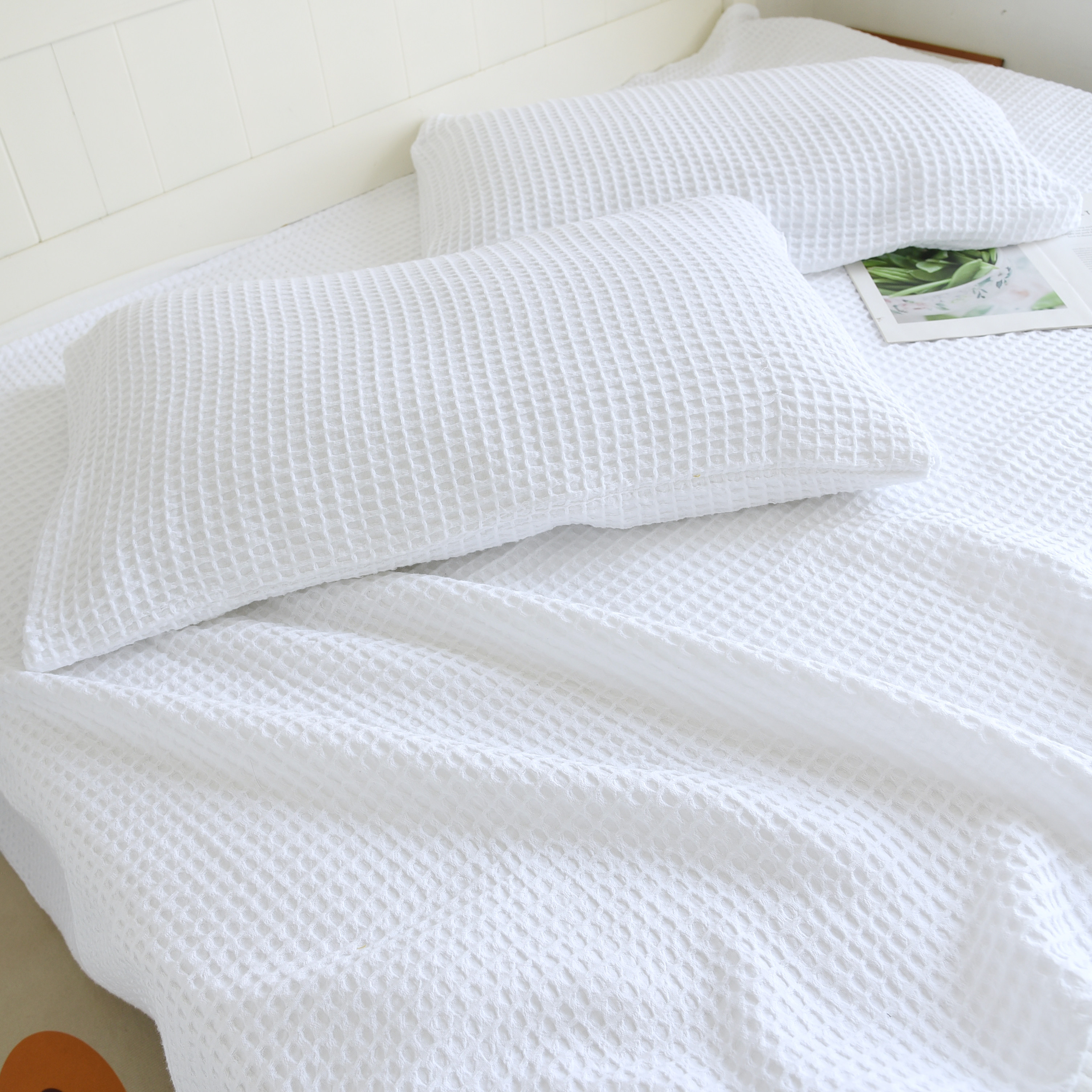 外贸剩余面料加工的纯棉蜂巢床单华夫格大床盖加厚可,床上用品,床单,淘宝优惠券,粉丝福利购,淘宝优惠卷