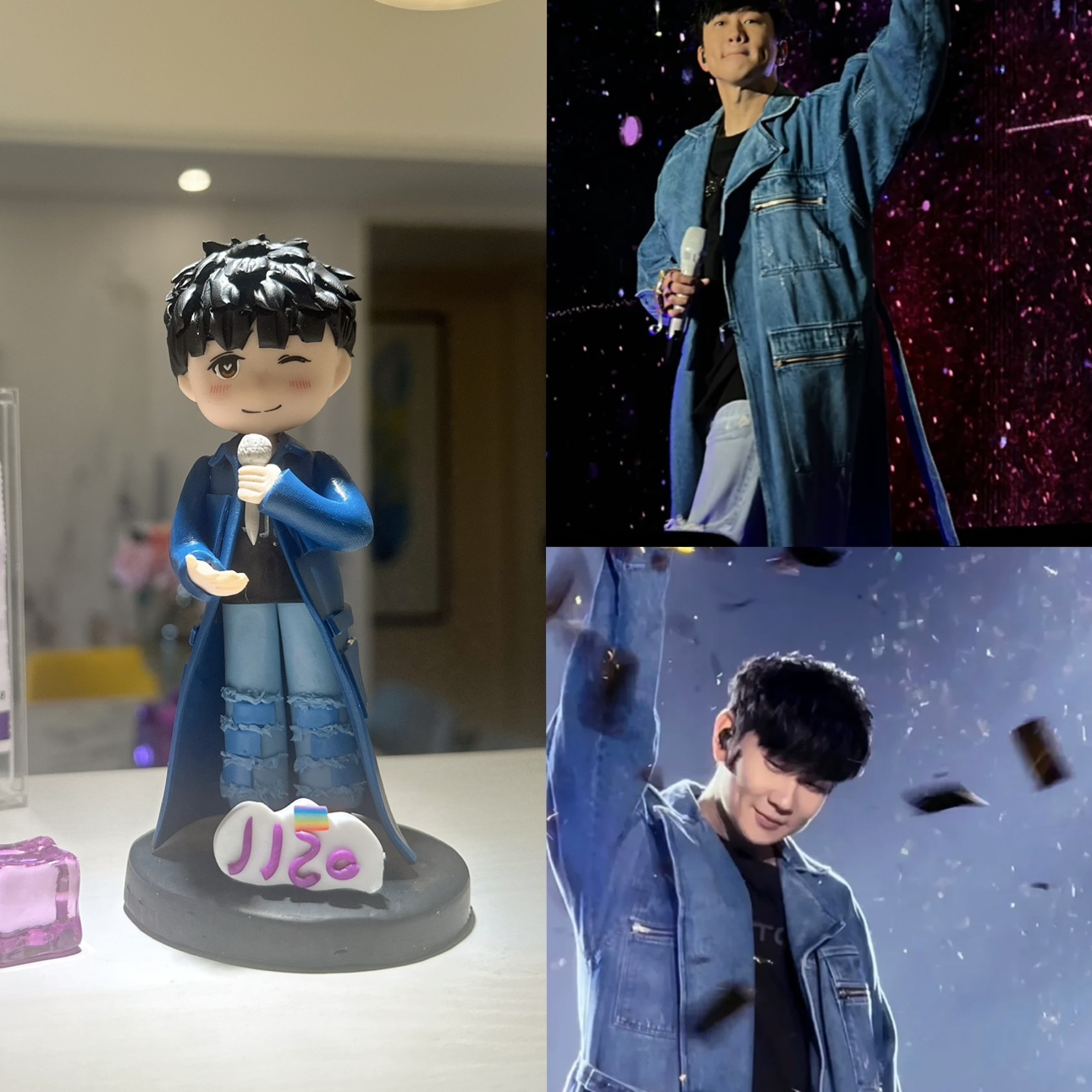 林俊杰jj20演唱会周边同款卡通人物泥人手办娃娃公仔摆件模型玩偶