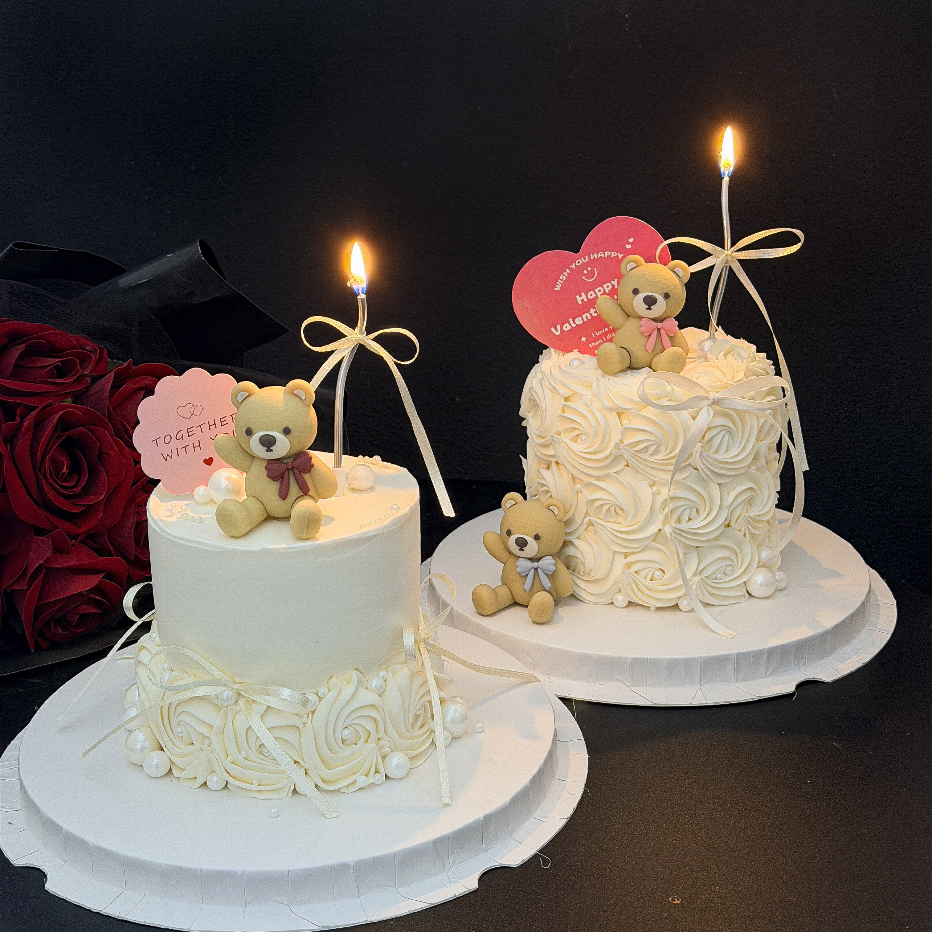 2026情人节蛋糕装饰插件花形爱心卡片情侣蝴蝶结小熊丝带甜品装扮,节庆用品/礼品,节日装扮用品,淘宝优惠券,粉丝福利购,淘宝优惠卷