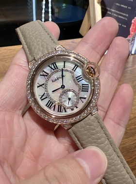 新款女表轻奢时尚ins风气质手表小众贝母卡家手表名媛风真皮女表