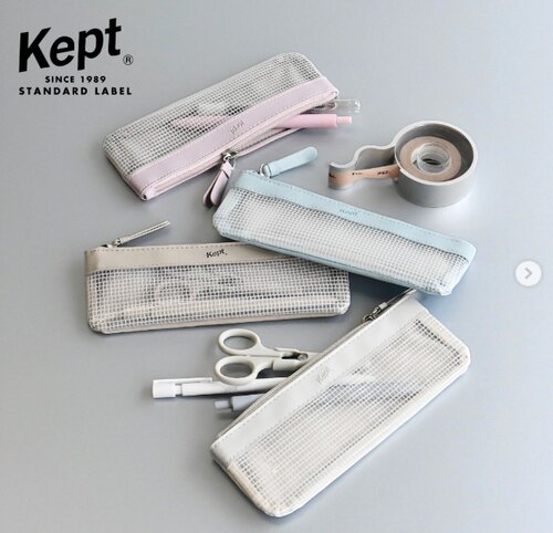 日单 kept简约 四色笔袋 文具袋  学生文具收纳袋