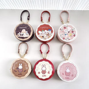 日单 米兔 史努比 皮质圆饼包 耳机包 挂件装饰包 硬币包 包挂