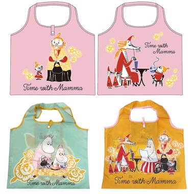 日单 姆明亚美 time with mamma 可折叠超市购物袋 单肩环保袋