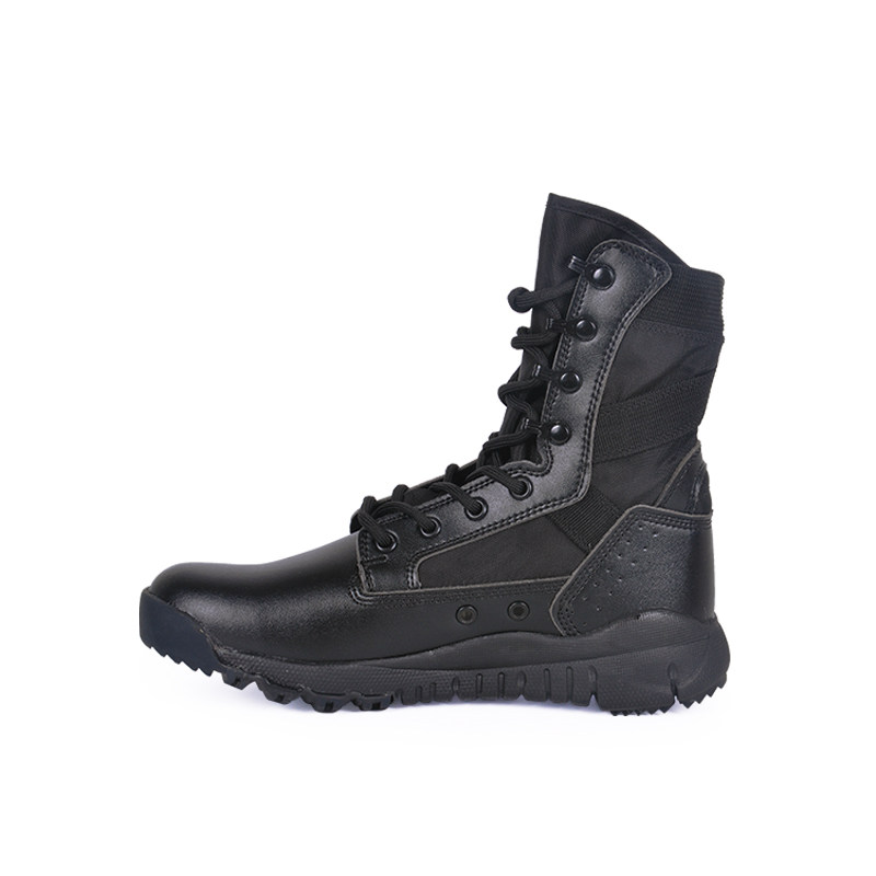 Boots militaires en cuir - lumière - Ref 1398577 Image 4