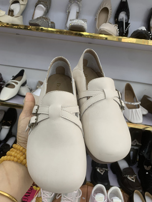 迪尼莎平底勃肯鞋女2024夏新款复古交叉带一脚蹬单鞋懒人乐福鞋