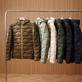 极轻！高蓬！纯高端90绒土司感波浪纹男女情侣轻型加厚保暖羽绒服