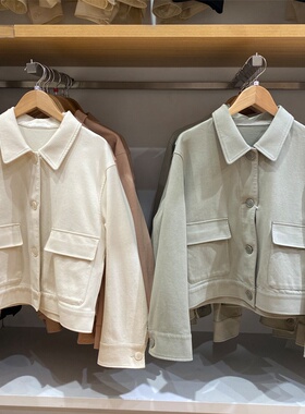 女装针织休闲茄克宽松百搭夹克翻领外套2025春季469775/474176