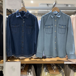 长袖 衬衫 水洗产品衬衣空调衫 外套新款 479579 女装 480004 牛仔工装