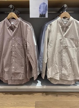 日单男/女装25秋冬品质长绒棉格子衬衫长袖衬衣外套476015/480648