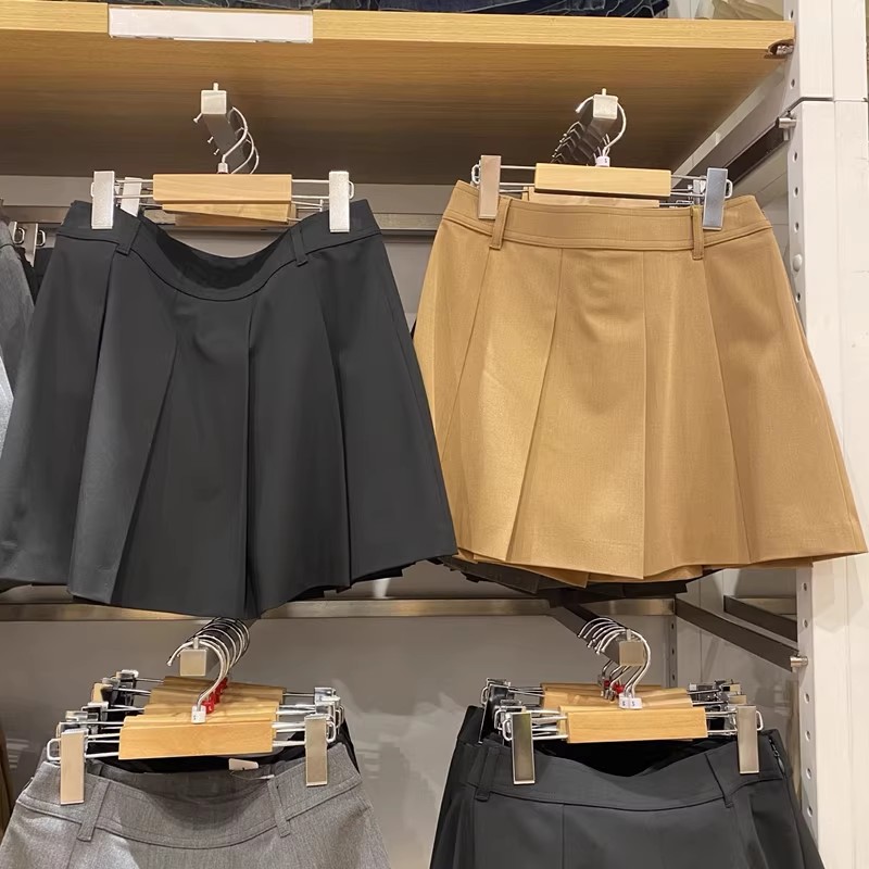 大厂单女装打褶迷你裙裤显瘦半身裙休闲短裤2025夏季新款480302