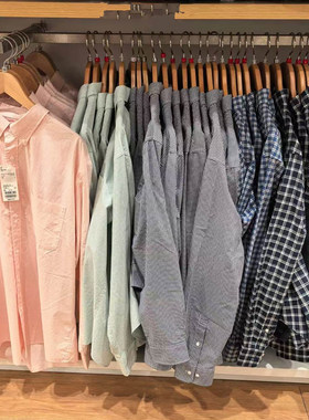 男装女装品质长绒棉格子衬衫长袖衬衣休闲百搭2025春新款476015