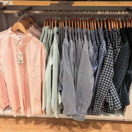 男装女装品质长绒棉格子衬衫长袖衬衣休闲百搭2025春新款476015