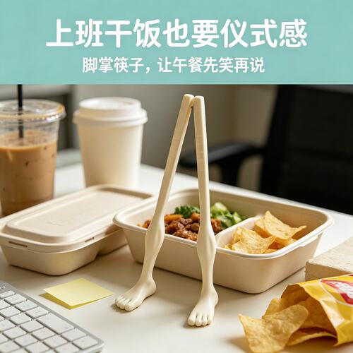 搞怪脚掌手掌筷子整蛊餐具套装