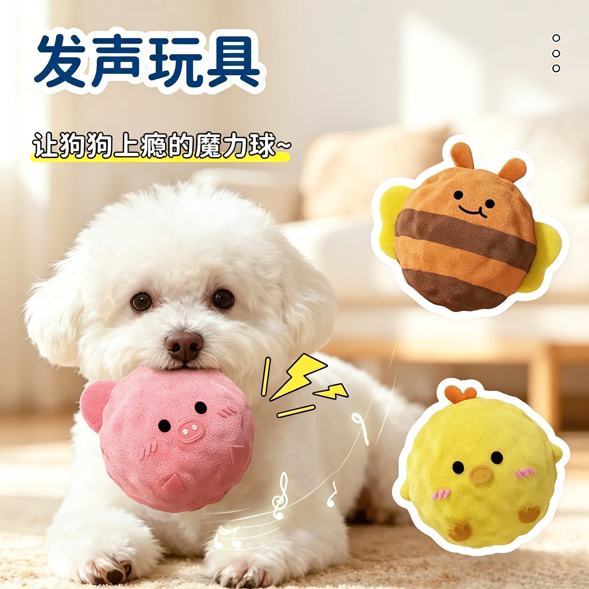 中小型犬发声刺球耐咬磨牙洁齿图片