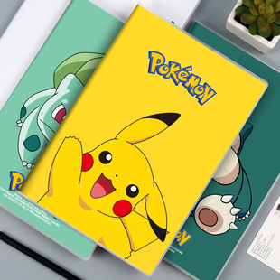 宠物小精灵宝可梦周边B5加厚胶套笔记本作业本皮卡丘可达鸭日记本