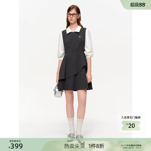 新款 学院风假两件连衣裙26春季 收腰显瘦裙子 高智人设 独束女装