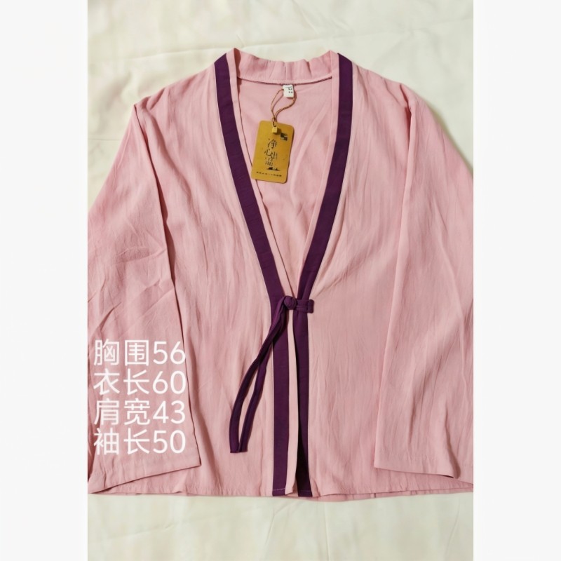 秒发孤品棉麻禅意开衫女手工盘扣文艺复古女装春夏秋外搭宽松显瘦
