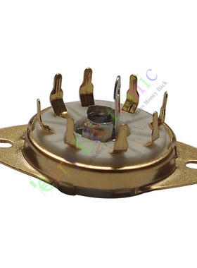 GZC8-8-Y-G铜镀金PCB陶瓷8脚电子管座适用EBL21 C3G ECH21 4P1S等