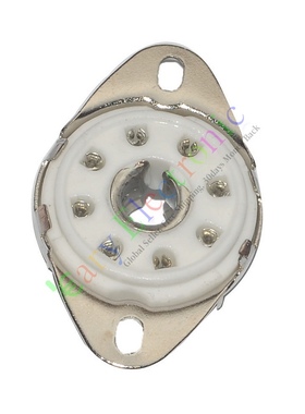 陶瓷8脚电子管管座GZC8-8-Y PCB脚适5B254 7N7 4J1S 2j27 4p1s等