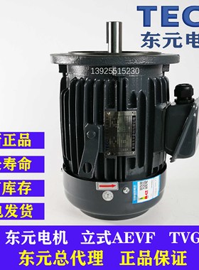 TECO台湾东元电机2.2 3.7KW 5.5 7.5KW立式AEVF TVGH刹车制动马达