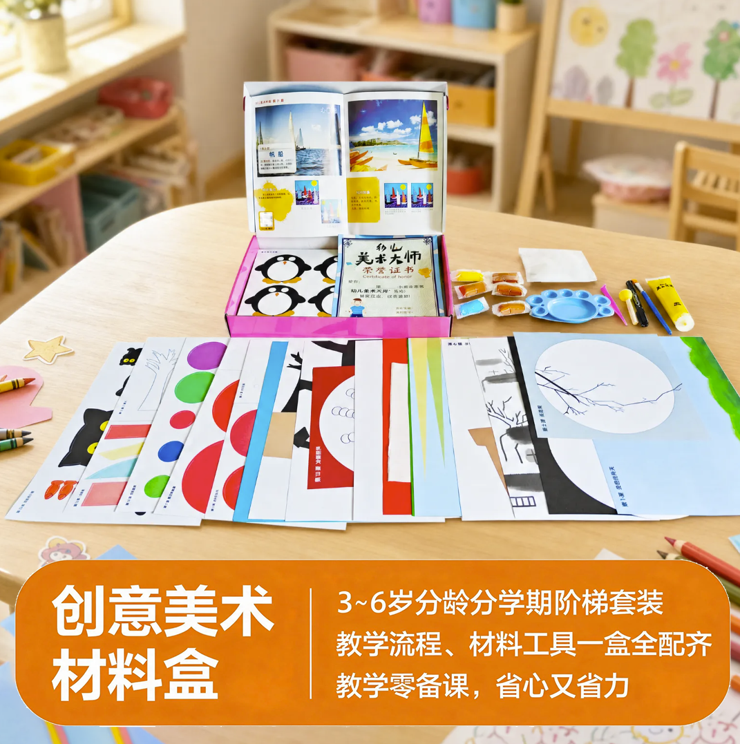 笑芽幼儿美劳绘画手工材料礼盒