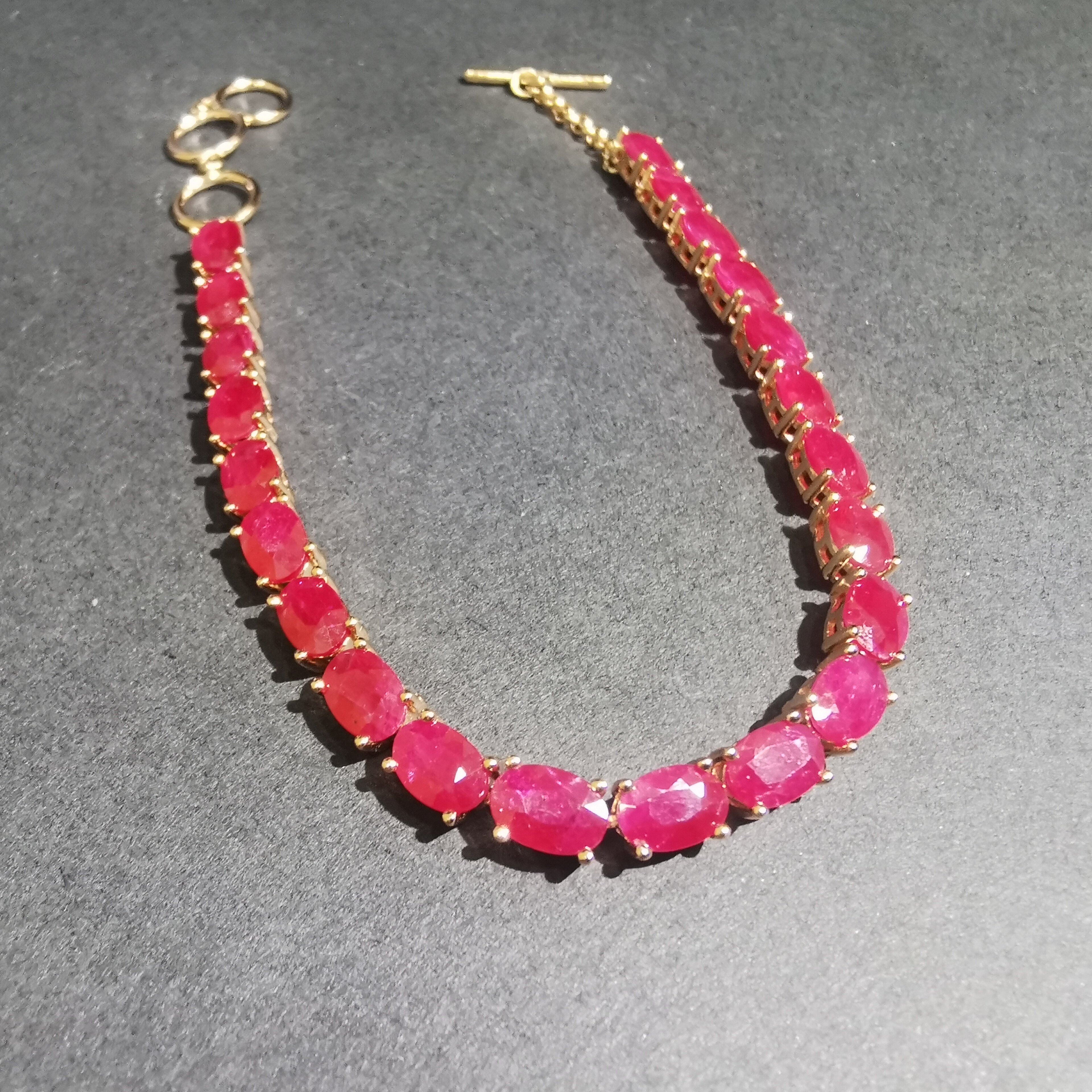 【luna与胖弟】JN17-129 红宝石镶嵌手链 多样性发其一