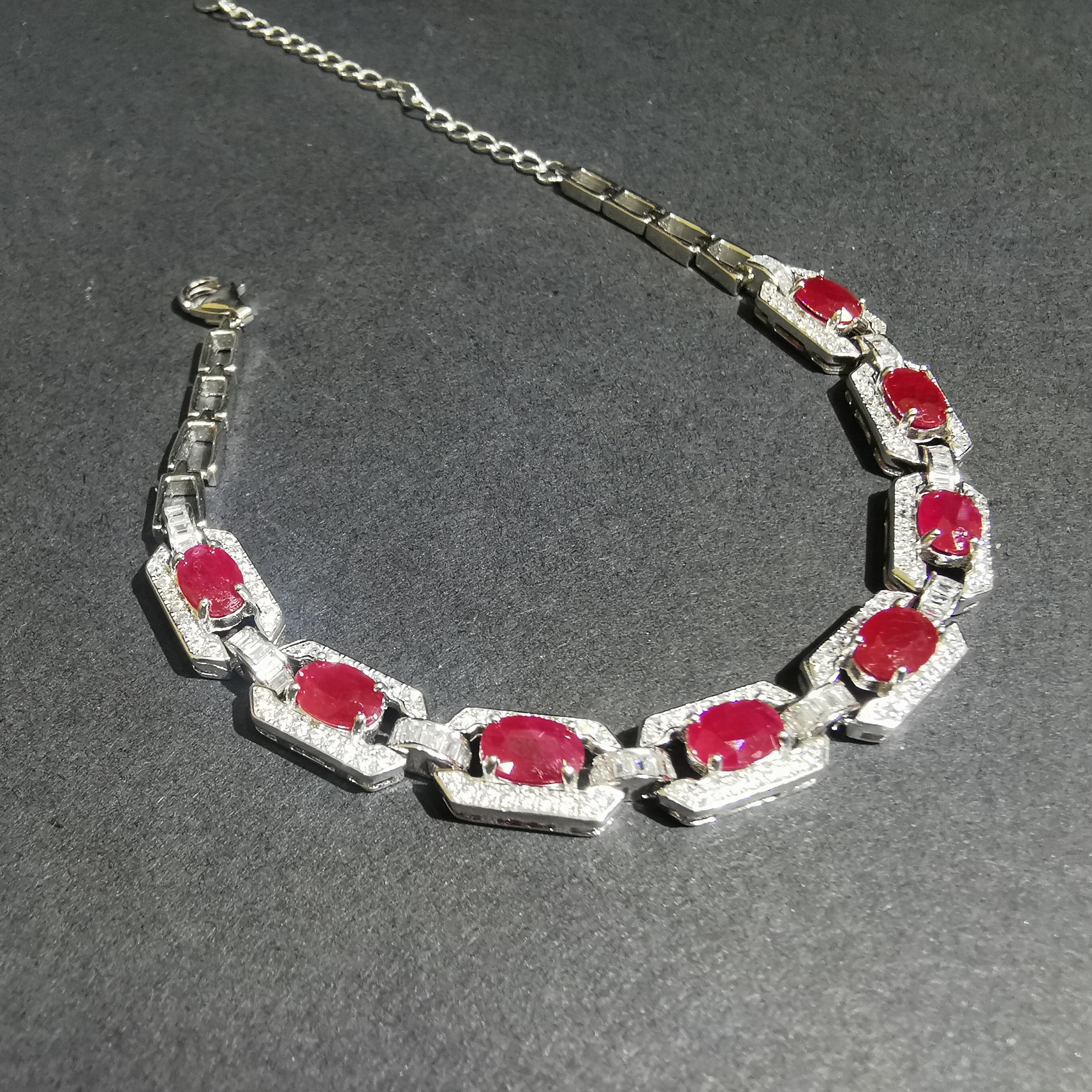 【luna与胖弟】JN17-132 红宝石镶嵌手链 多样性发其一