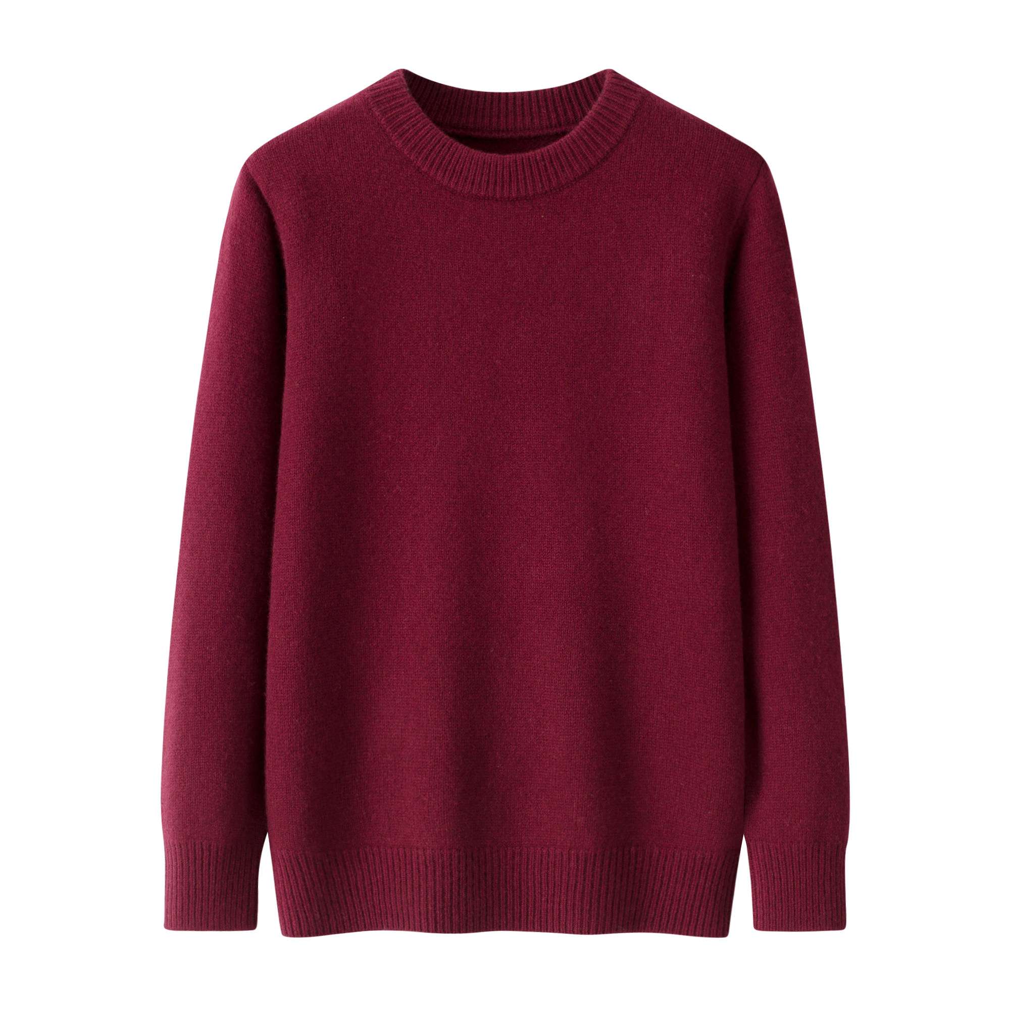 男士秋冬加厚圆领轻奢商务圆领针织毛衣男款纯羊毛衫打底毛衣男款