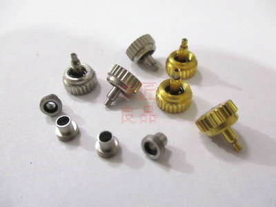 手表配件适用于帝驼 骏钰 把头 双历金色表把头 机械表 表冠 把旳