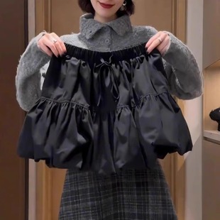 遮臀高腰显瘦宽松半身裙女 屁帘女大码 花苞蓬蓬短裙2025秋季 新款