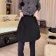 西装 花苞短裙女秋季 新款 黑色厚款 高腰显瘦遮肉气质时尚 减龄半身裙