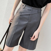 中裤 西装 女春秋休闲高级灰色五分裤 职业垂感瘦腿西裤 短裤 2025新款