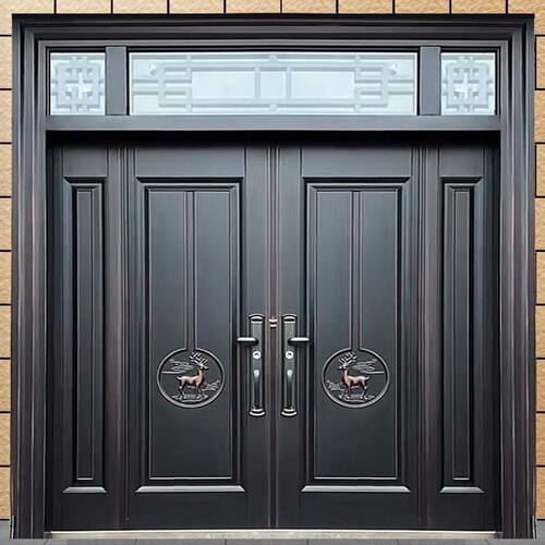 农村自建房入户大门锌合金四开子母门镁双开门加厚对双扇门