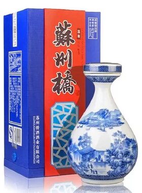 苏州桥国华酒水白酒纯粮食酒高粱酒送礼礼盒500ml瓶装 浓香型42度