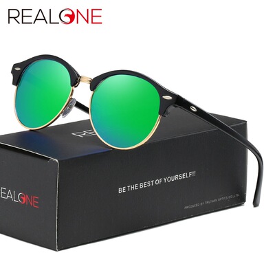 REALONE男女同款圆框偏光太阳镜