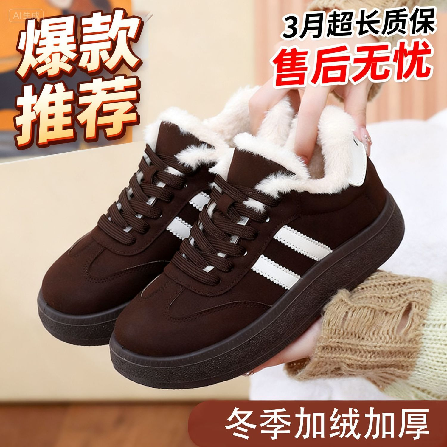踏月族2025冬季新款老北京棉鞋加绒加厚棉靴软底防滑一脚蹬妈妈鞋,女鞋,棉鞋,淘宝优惠券,粉丝福利购,淘宝优惠卷