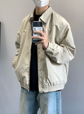 XANYP 秋季美式复古格子双面穿夹克男设计感百搭休闲情侣外套