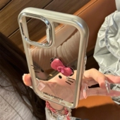 a55 KT猫立体蝴蝶结适用三星s24plus手机壳s23fe卡通note20ultra可爱a04女a14新款 a21s透明a31防摔a34 a73