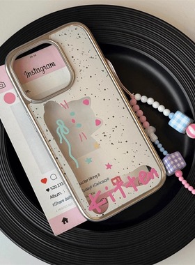 慵懒猫咪适用三星s24ultra手机壳s21+/s23fe高级s22pro可爱a10透明a13银框a24手链a31防摔a52s卡通a55/a73